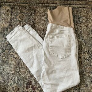 Women's white loft Maternity Jeans